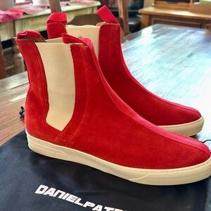 DANIEL PATRICK Size 46 Men's High Top Red Shoes Designer New ( tried one once)